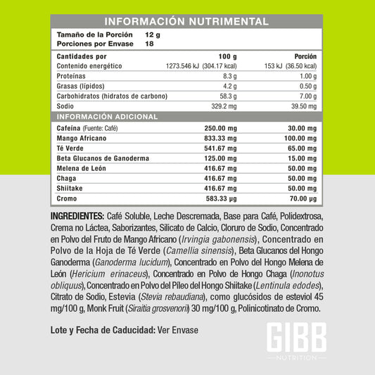 Café Gibb Chai + Hongos