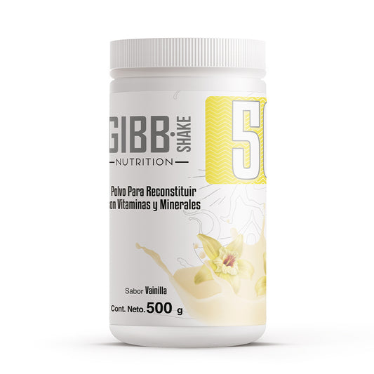 Polvo para reconstituir con vitaminas y minerales elaborado con ingredientes de bajo índice glucémico y 50% de proteína de origen vegetal, sabor Vainilla.